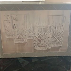Set of eight crystal glasses